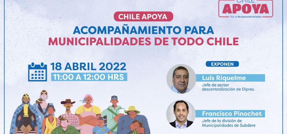 Subdere y Dipres lideran reunión virtual para orientar a municipios en la aplicación del Plan Chile Apoya